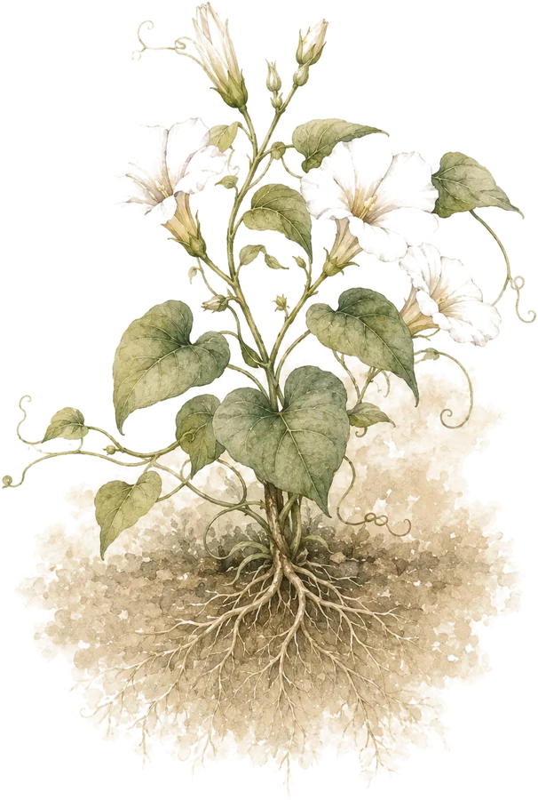 Watercolor botanical: Bindweed