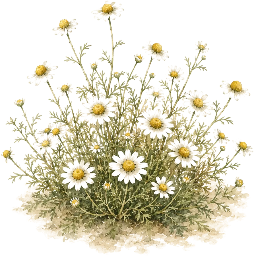 Watercolor botanical: Chamomile